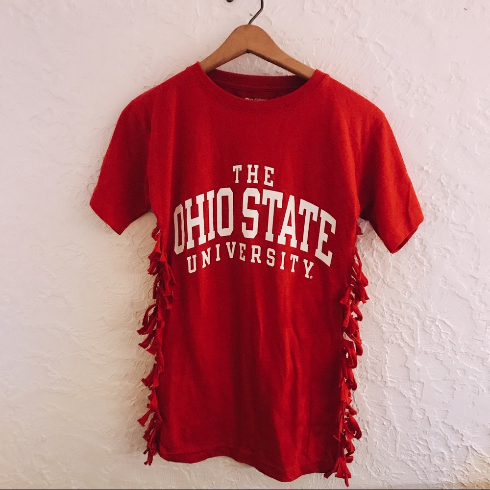 NWOT Ohio State University Tied red white t-shirt